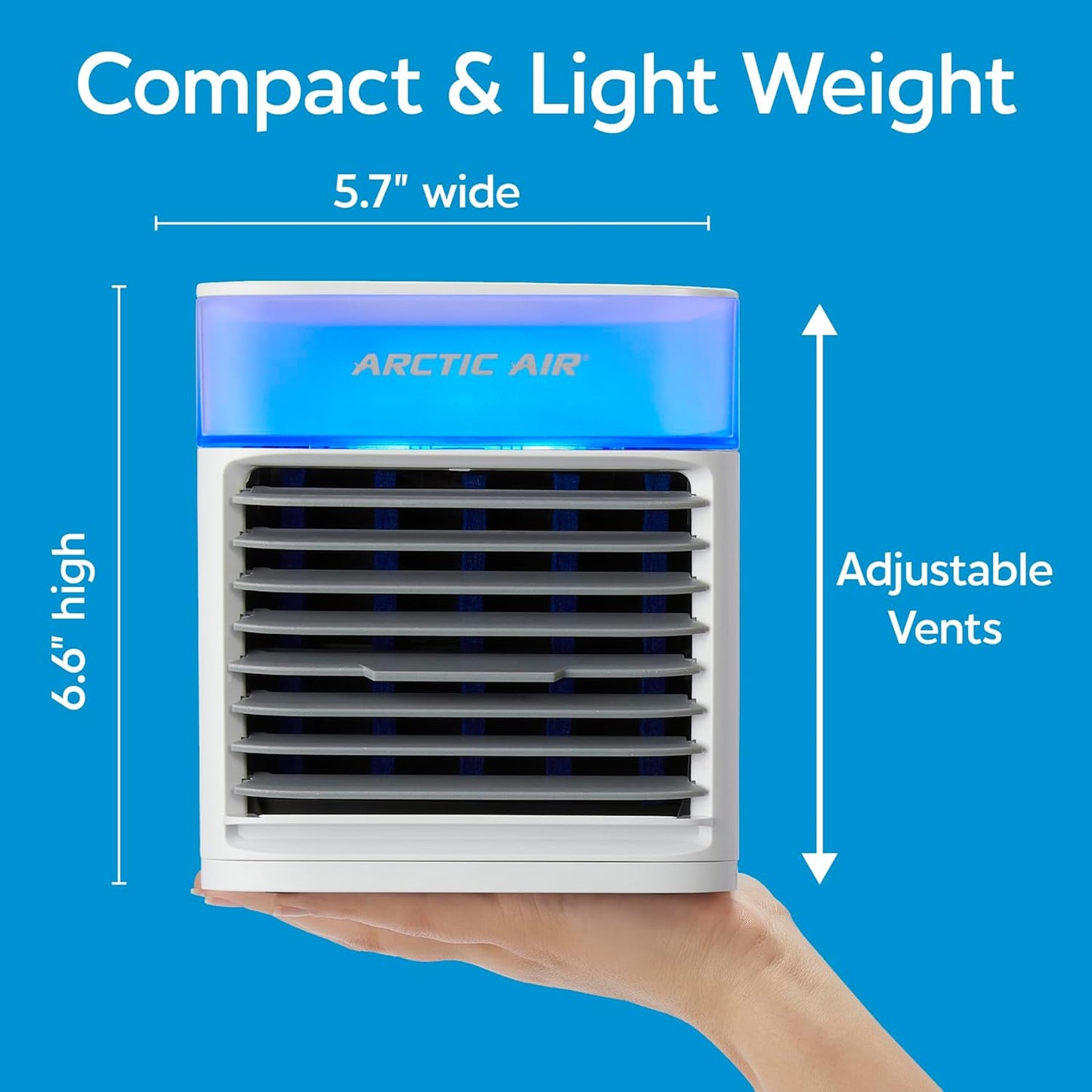 Arctic Air Pure Chill Deluxe Evaporative Air Cooler - Powerful, Quiet, Lightweight And Portable Space Cooler With Hydro-Chill Technology For Bedroom, Office, Living Room & More